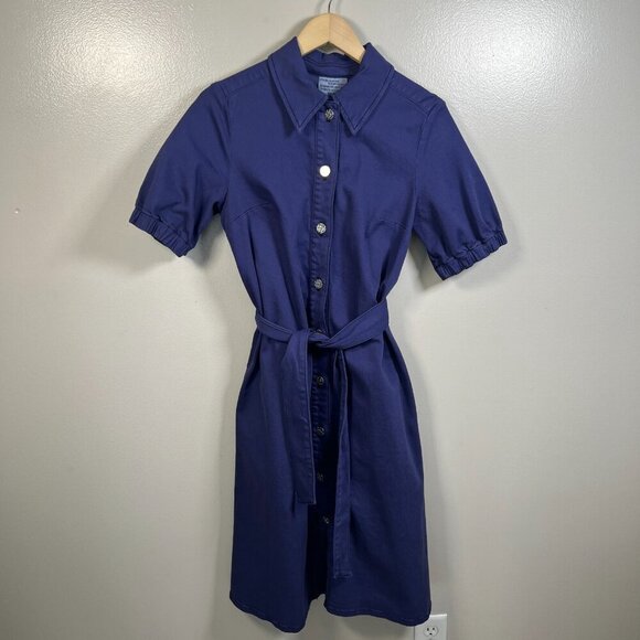 Baum Und Pferdgarten Ananda Shirt Dress Size EU 36 US Small Blue Belted Work - Picture 2 of 10
